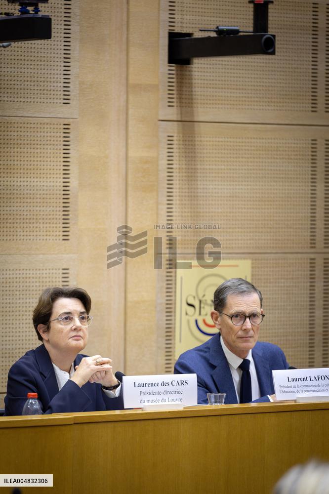 Laurence de Cars At Hearing After Robbery at the Louvre Museum - Paris AJ