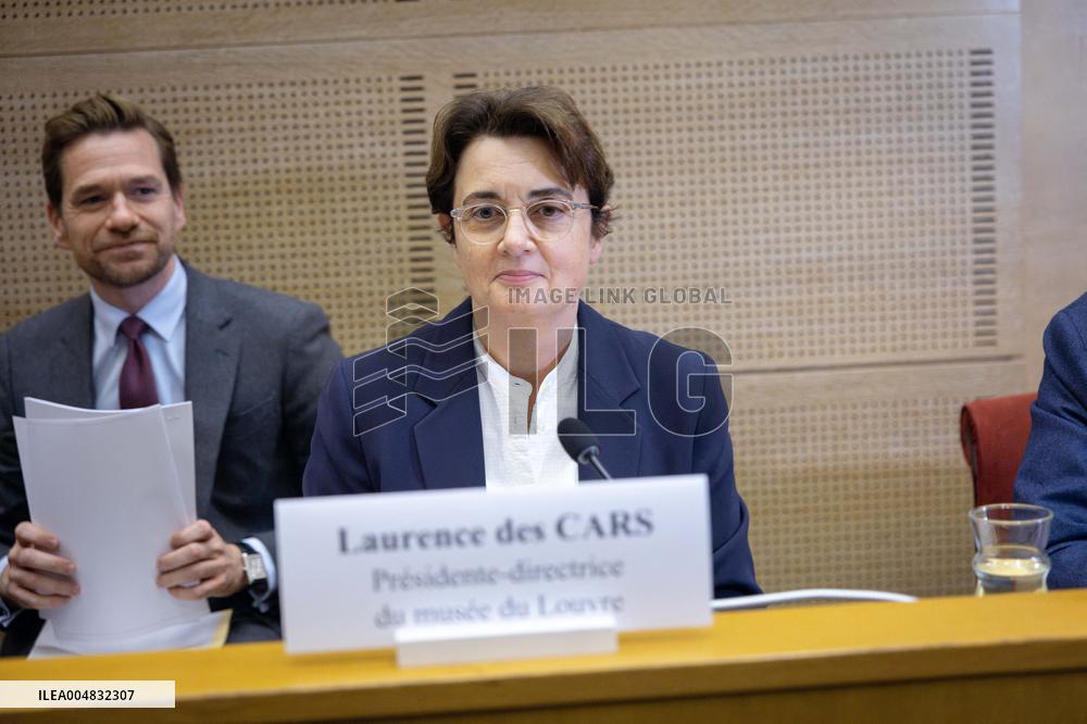 Laurence de Cars At Hearing After Robbery at the Louvre Museum - Paris AJ