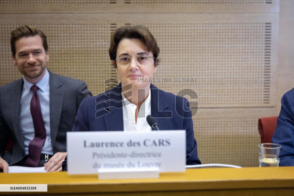 Laurence de Cars At Hearing After Robbery at the Louvre Museum - Paris AJ