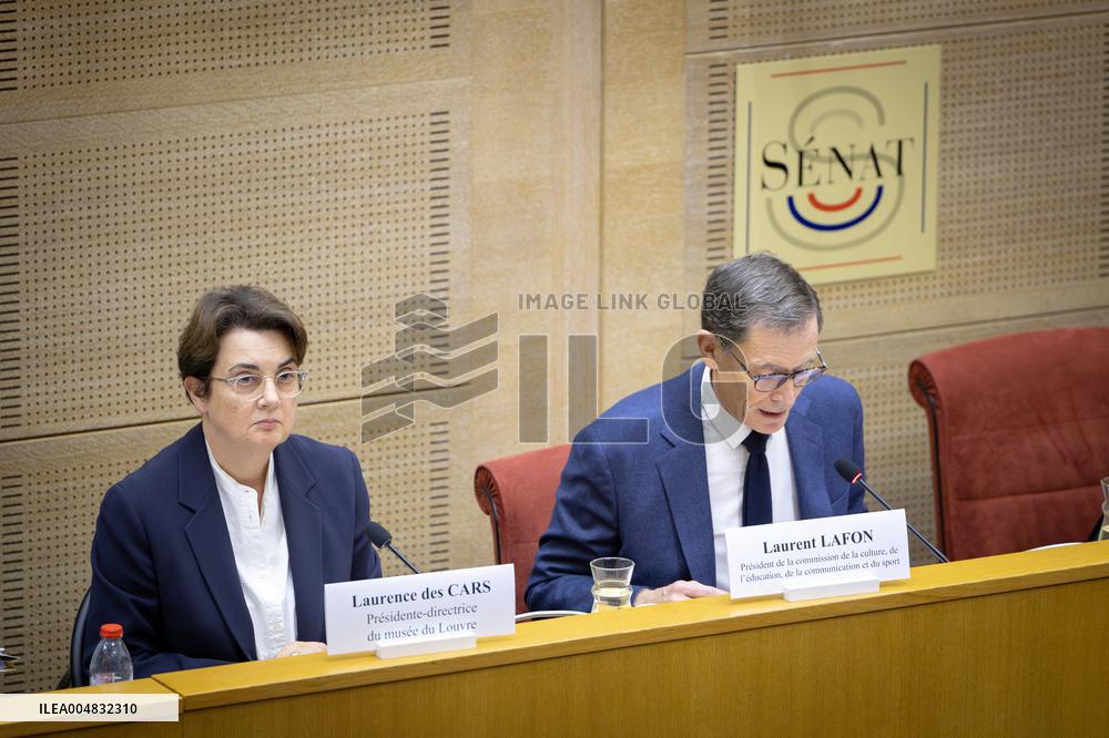 Laurence de Cars At Hearing After Robbery at the Louvre Museum - Paris AJ