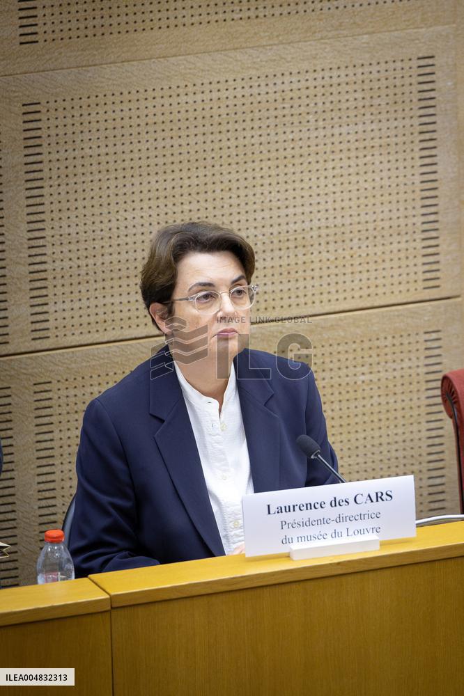 Laurence de Cars At Hearing After Robbery at the Louvre Museum - Paris AJ