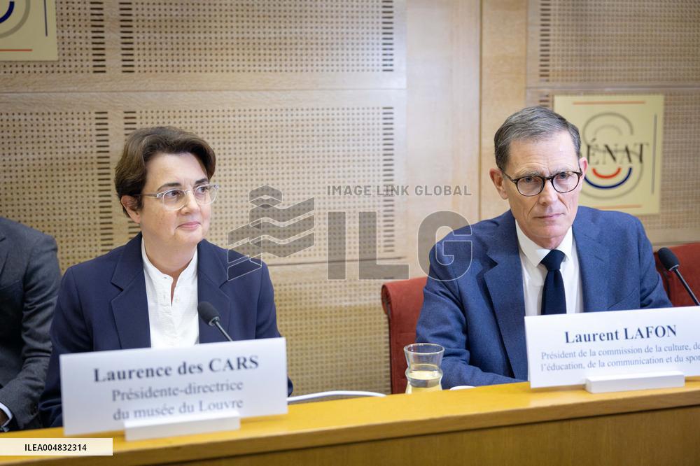 Laurence de Cars At Hearing After Robbery at the Louvre Museum - Paris AJ