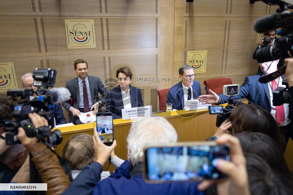 Laurence de Cars At Hearing After Robbery at the Louvre Museum - Paris AJ