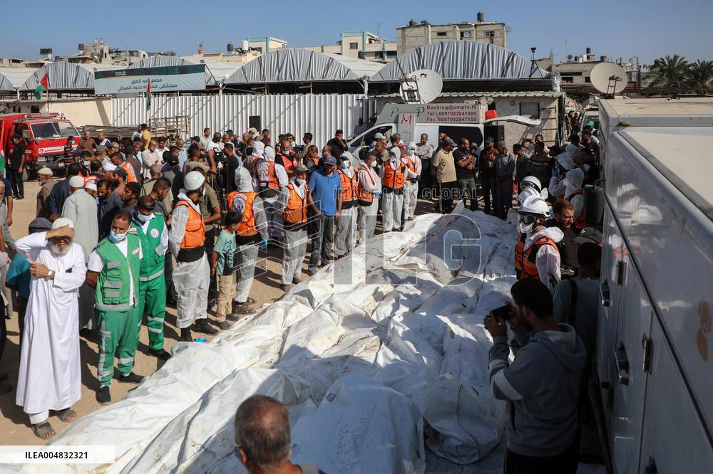 Bodies of Unidentified Victims Handed Over by Israel - Gaza Strip