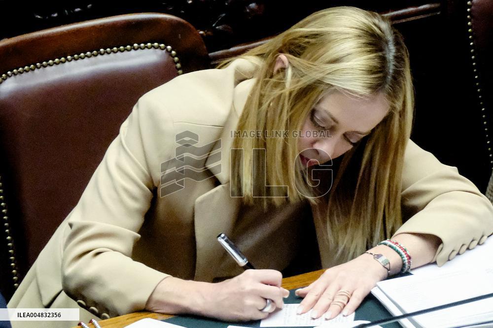 PM Meloni Addresses the Chamber of Deputies - Rome