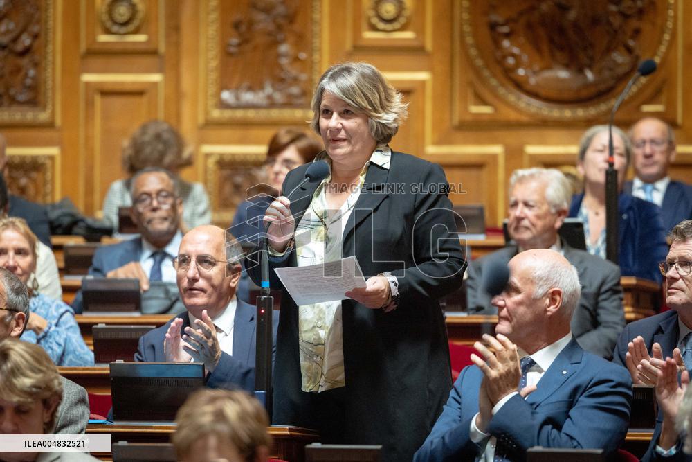 Session of questions to the government at The French Senate - Paris AJ