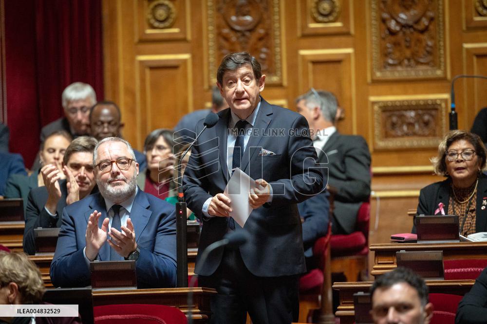 Session of questions to the government at The French Senate - Paris AJ