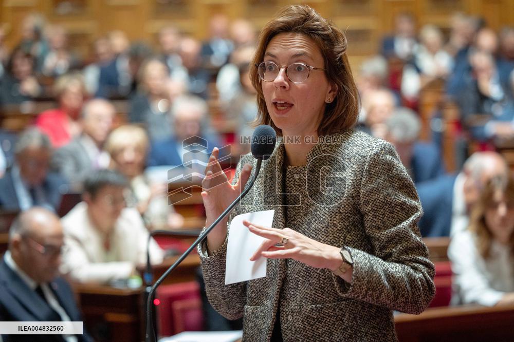 Session of questions to the government at The French Senate - Paris AJ