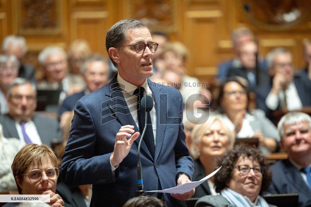 Session of questions to the government at The French Senate - Paris AJ