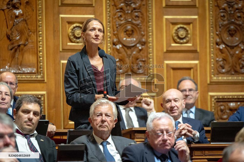 Session of questions to the government at The French Senate - Paris AJ