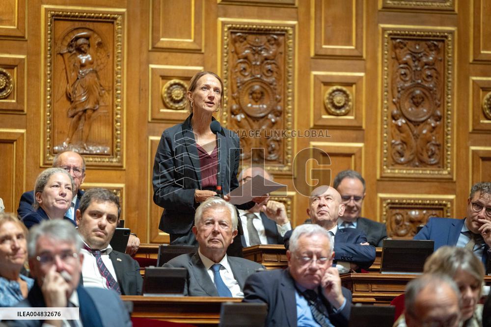 Session of questions to the government at The French Senate - Paris AJ