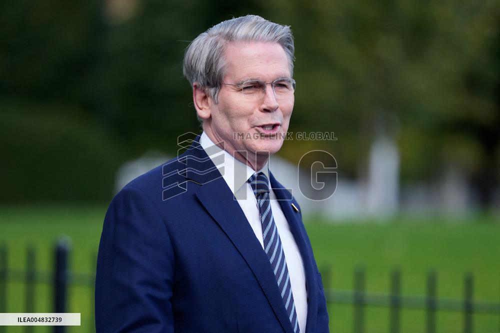 Scott Bessent Speaks to Media Outside West Wing