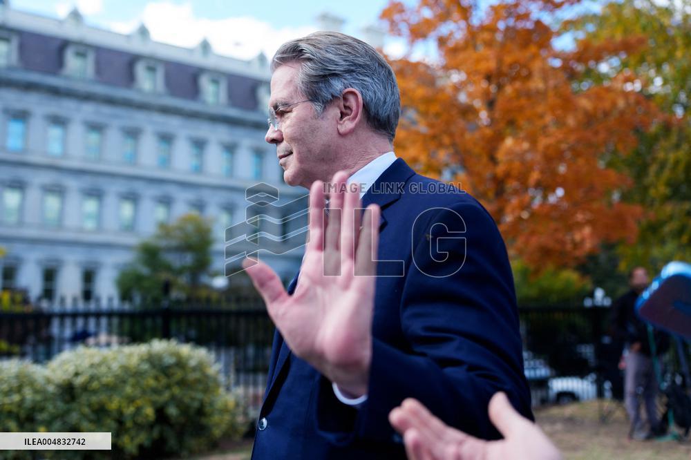 Scott Bessent Speaks to Media Outside West Wing
