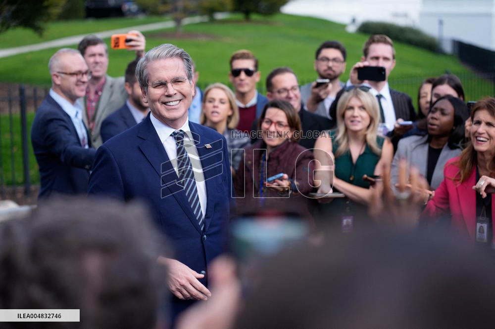 Scott Bessent Speaks to Media Outside West Wing