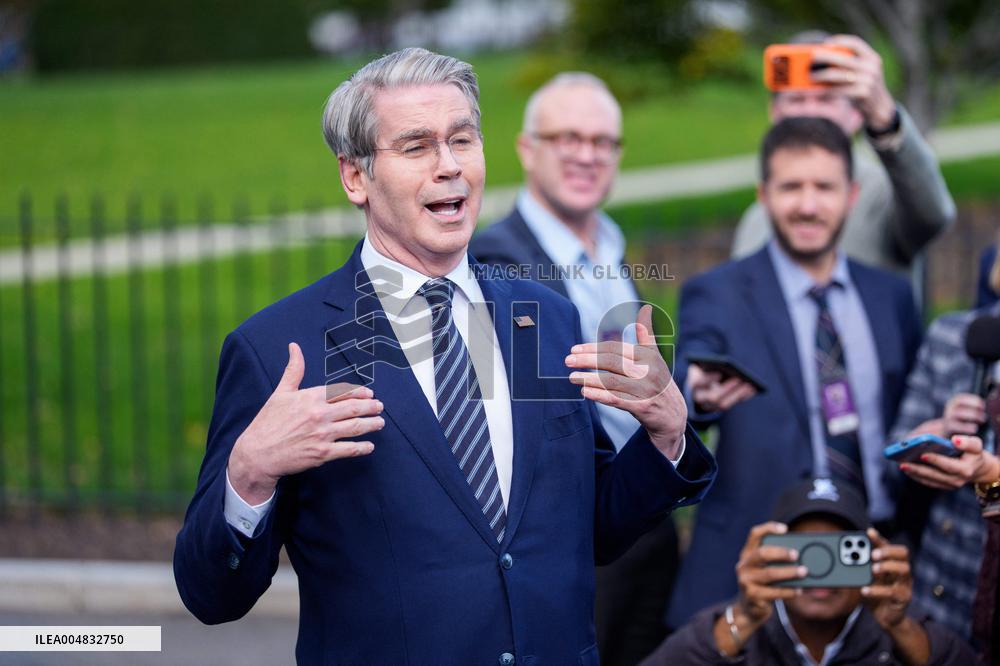 Scott Bessent Speaks to Media Outside West Wing