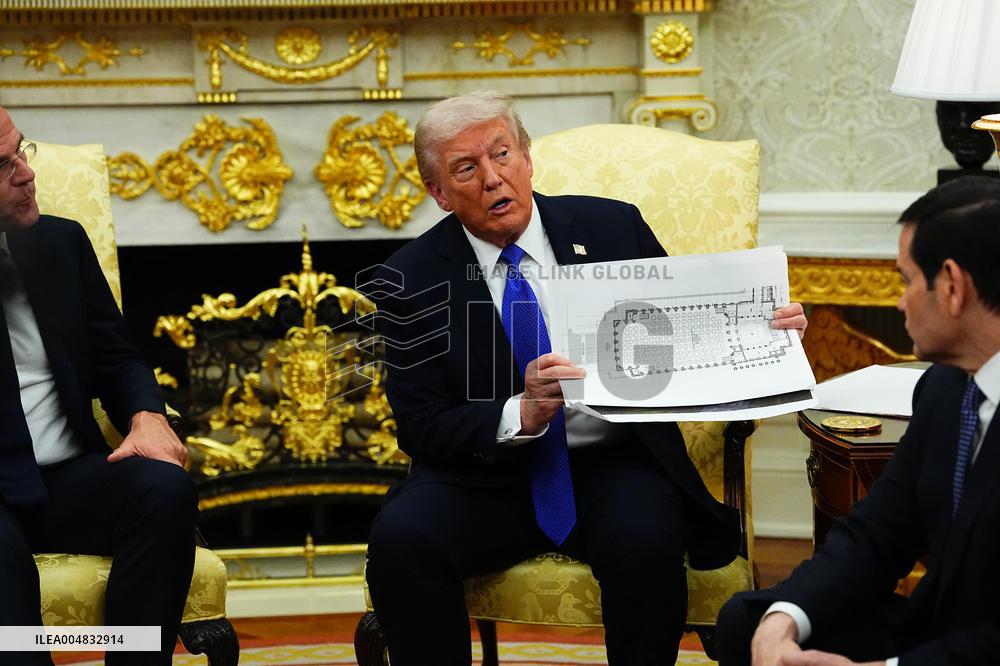 Trump Meets Rutte of NATO in the Oval Office