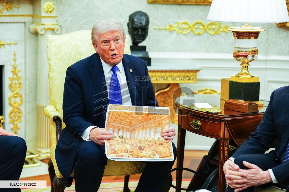 Trump Meets Rutte of NATO in the Oval Office