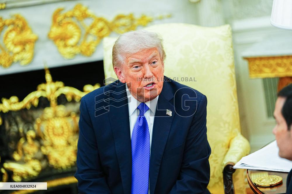 Trump Meets Rutte of NATO in the Oval Office