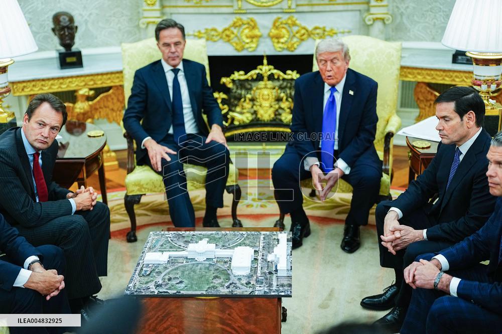 Trump Meets Rutte of NATO in the Oval Office