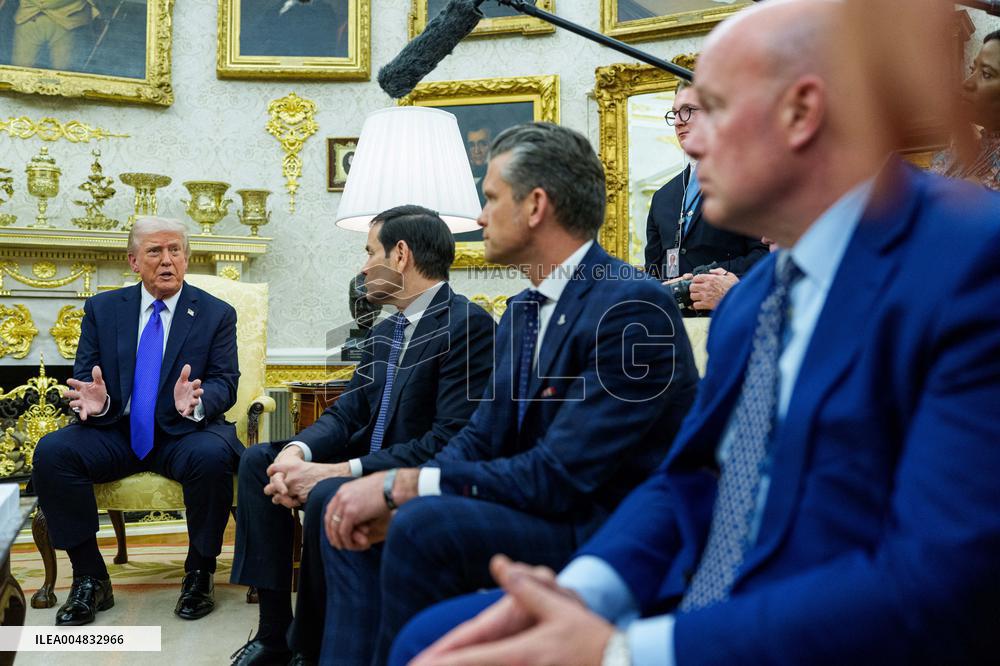 Trump Meets Rutte of NATO in the Oval Office