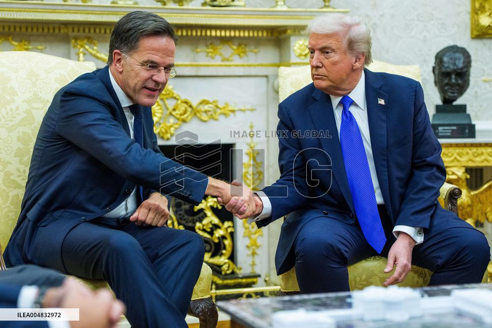 Trump Meets Rutte of NATO in the Oval Office