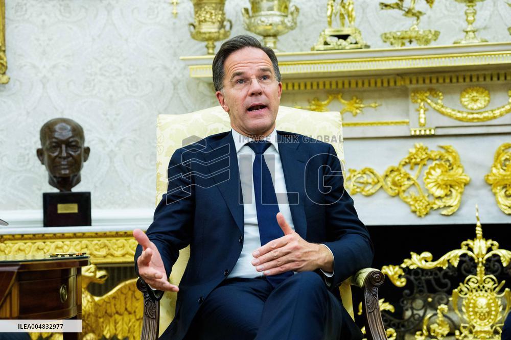 Trump Meets Rutte of NATO in the Oval Office