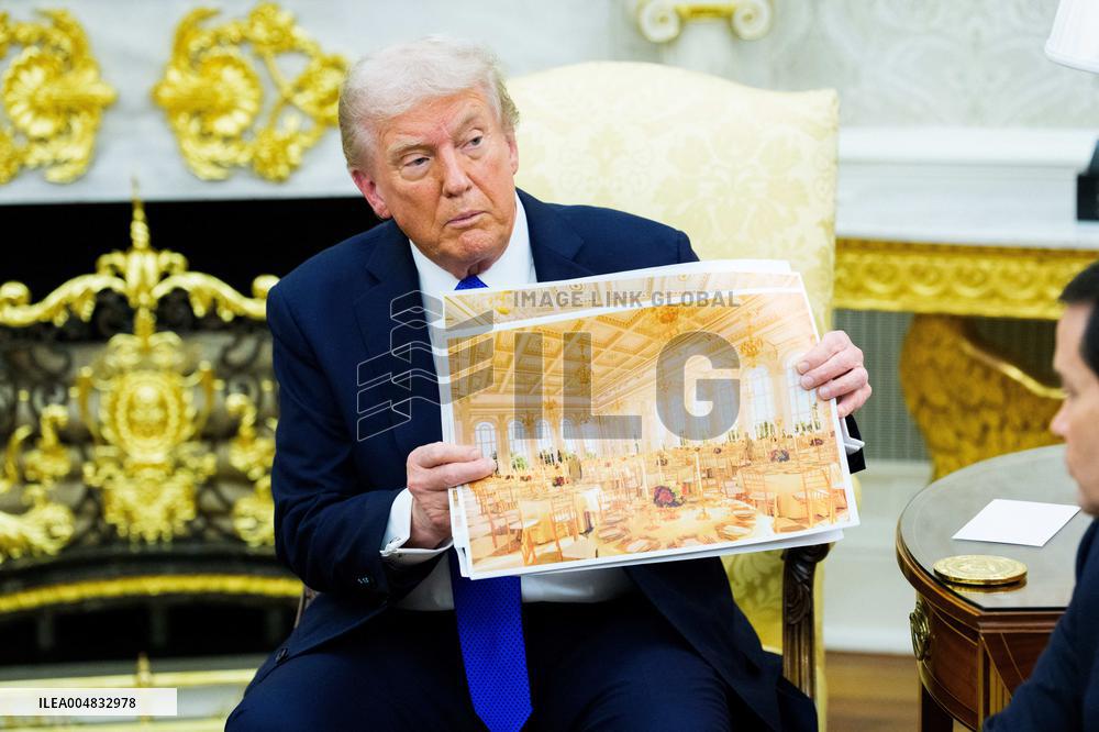 Trump Meets Rutte of NATO in the Oval Office