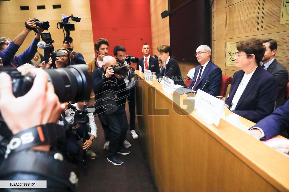 Senat audition de  Laurence des Cars Directrice generale du musee du Louvre apres le cambriolage du siecle