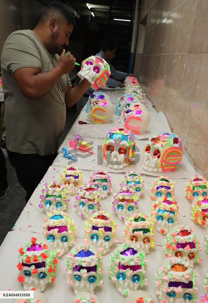 Skull Candy Production For Dia De Muertos - Mexico