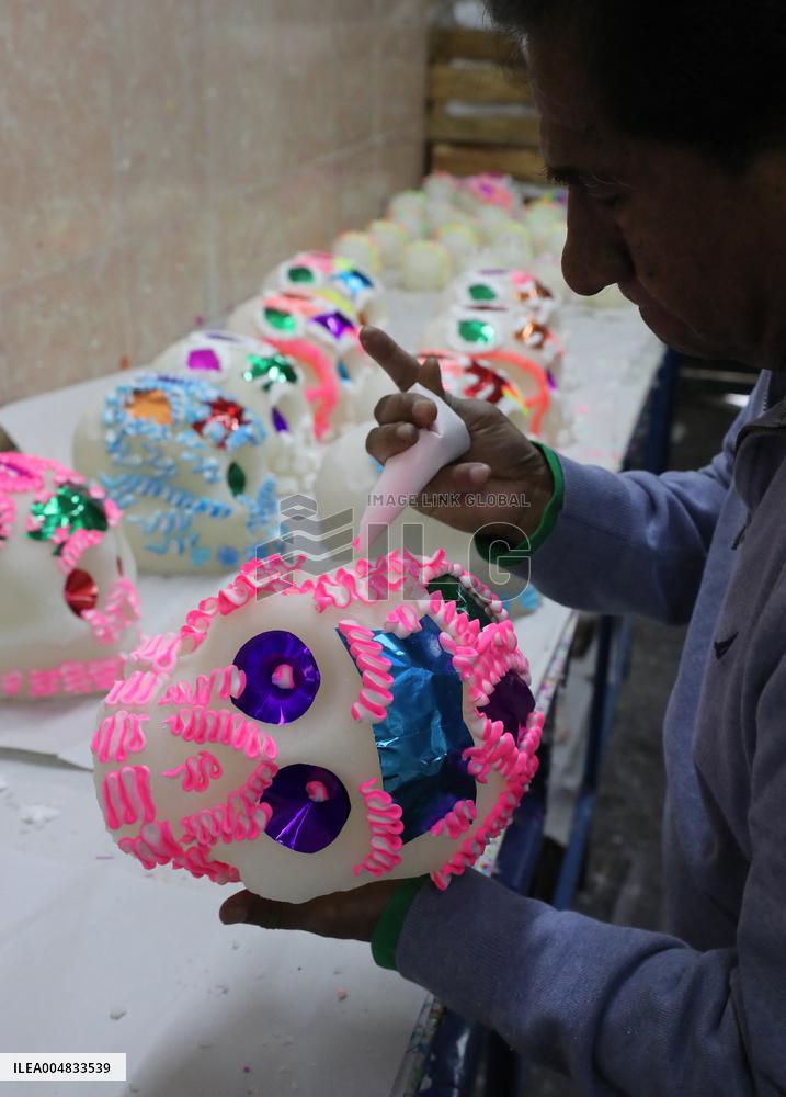 Skull Candy Production For Dia De Muertos - Mexico