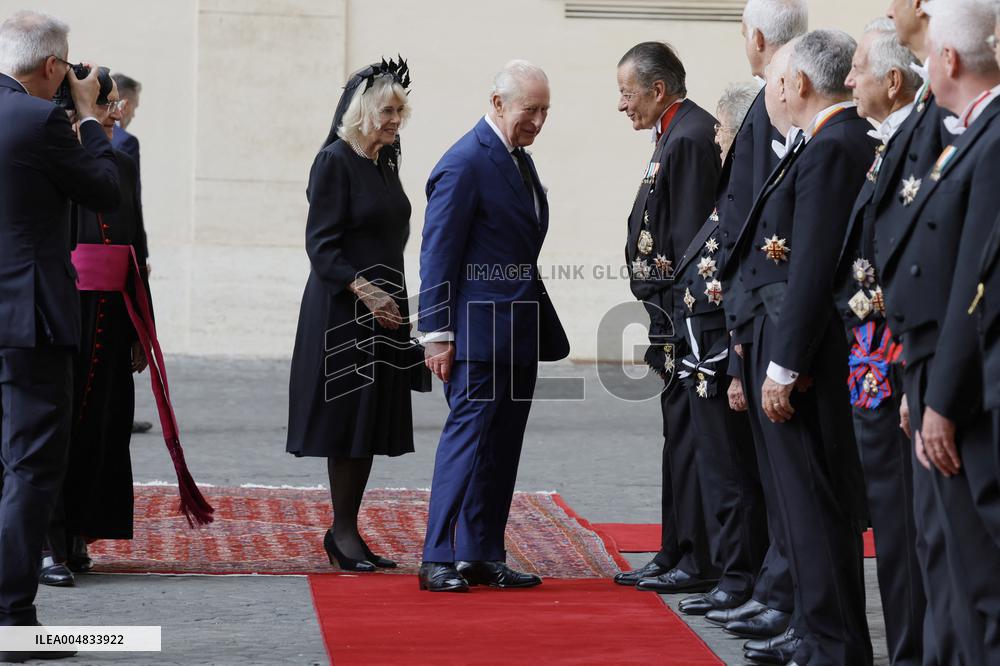 King Charles III and Queen Camilla State Visit To The Vatican