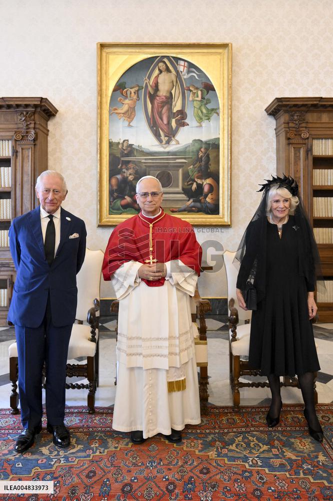 King Charles III and Queen Camilla State Visit To The Vatican