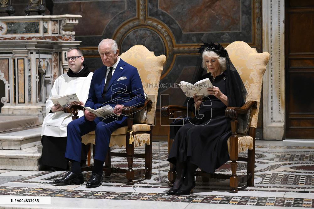 Pope Leo XIV, Charles III, Camilla at the Sistine Chapel - Vatican