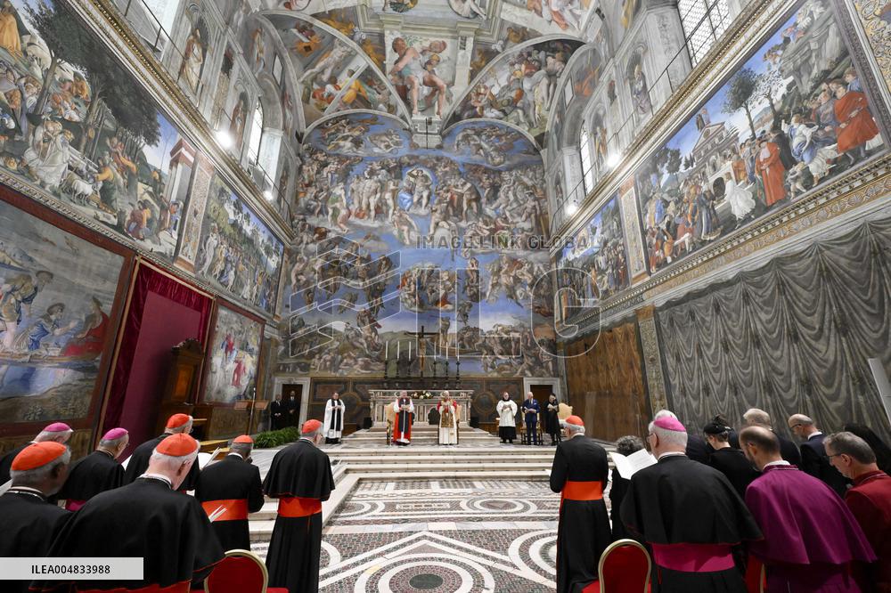 Pope Leo XIV, Charles III, Camilla at the Sistine Chapel - Vatican