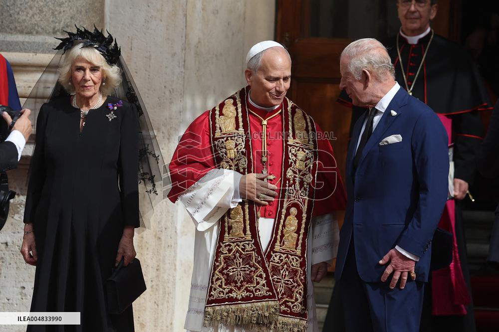 King Charles III And Queen Camilla Vist To Vatican