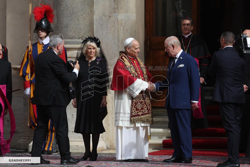 King Charles III And Queen Camilla Vist To Vatican