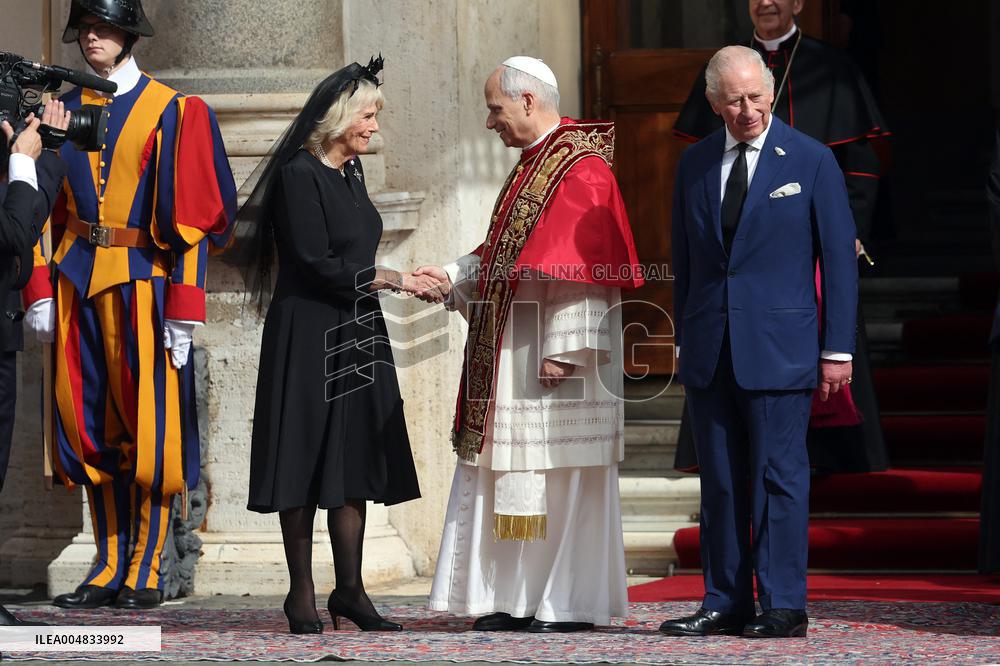 King Charles III And Queen Camilla Vist To Vatican