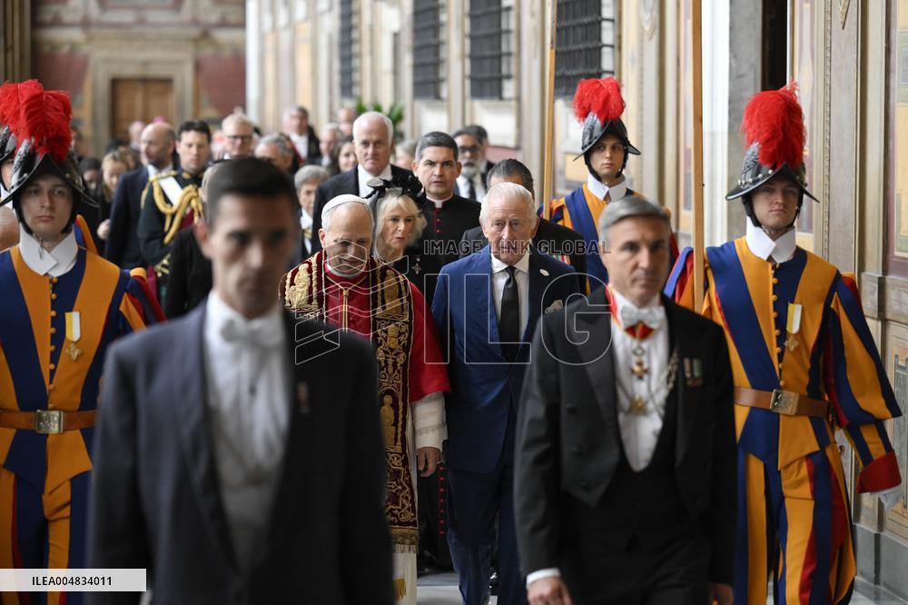 King Charles III and Queen Camilla State Visit To The Vatican