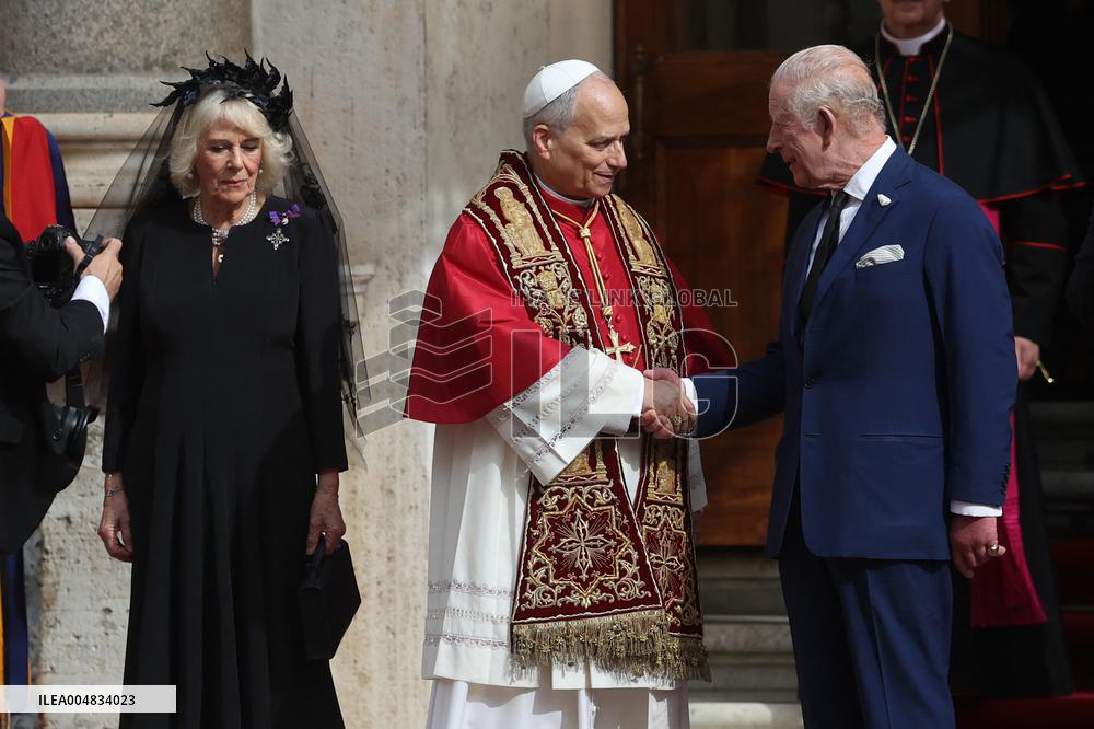 King Charles III And Queen Camilla Vist To Vatican