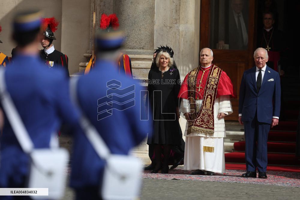 King Charles III And Queen Camilla Vist To Vatican
