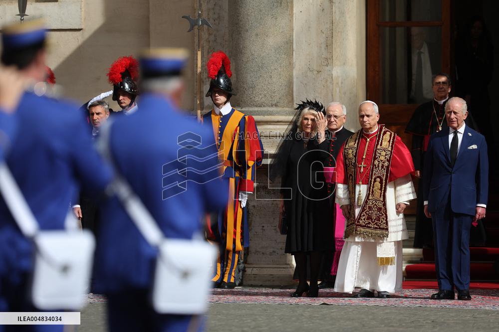 King Charles III And Queen Camilla Vist To Vatican