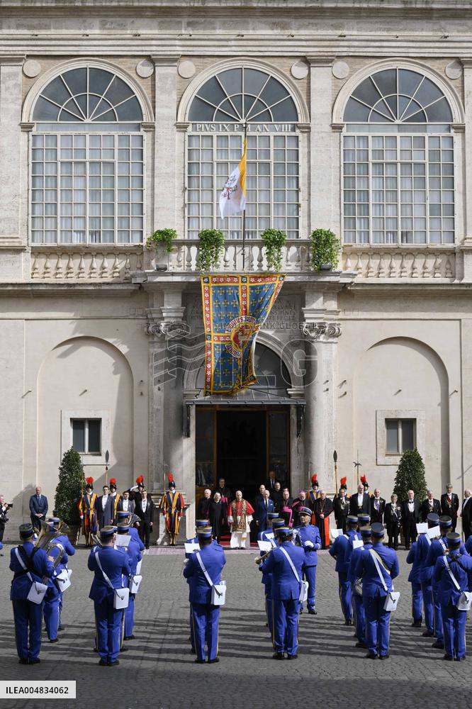 King Charles III and Queen Camilla State Visit To The Vatican