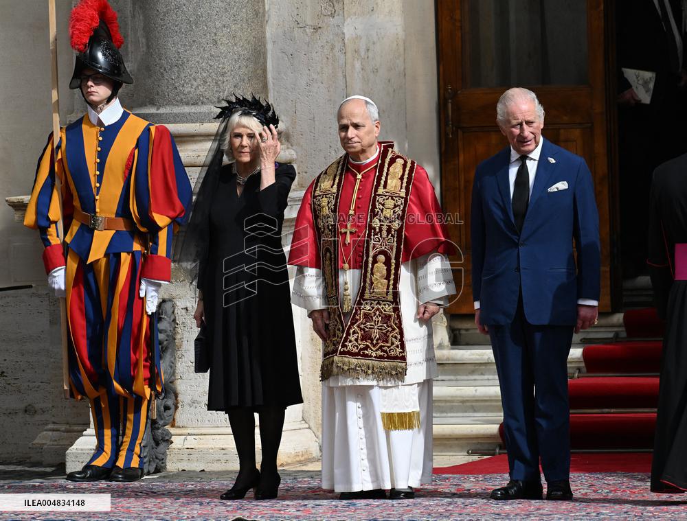 British Royal Couple And Pope Leo XIV At The Vatican
