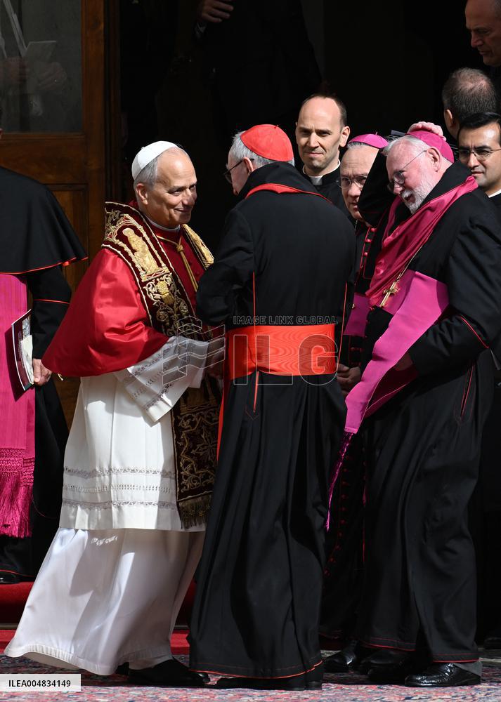 Pope Leo XIV In The Courtyard Of The Apostolic Palace - Vatican