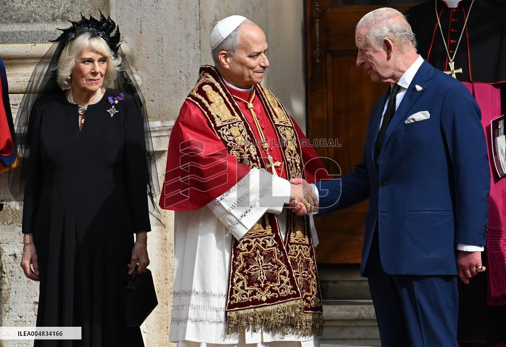 British Royal Couple And Pope Leo XIV At The Vatican