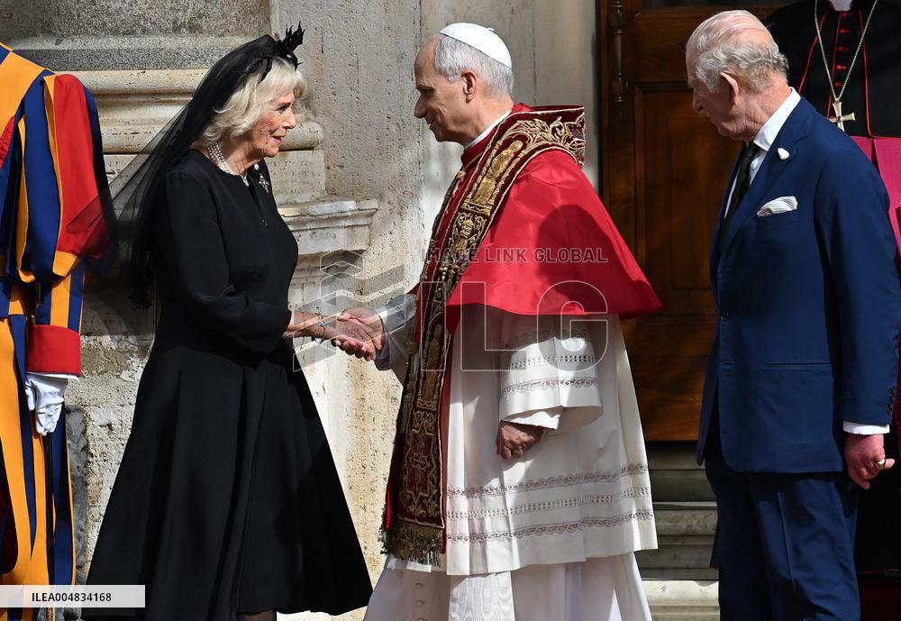 British Royal Couple And Pope Leo XIV At The Vatican