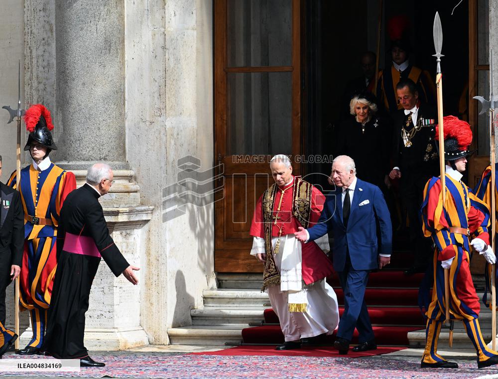 British Royal Couple And Pope Leo XIV At The Vatican