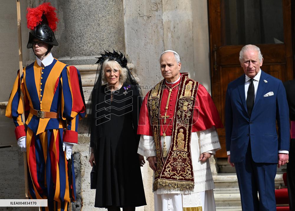British Royal Couple And Pope Leo XIV At The Vatican