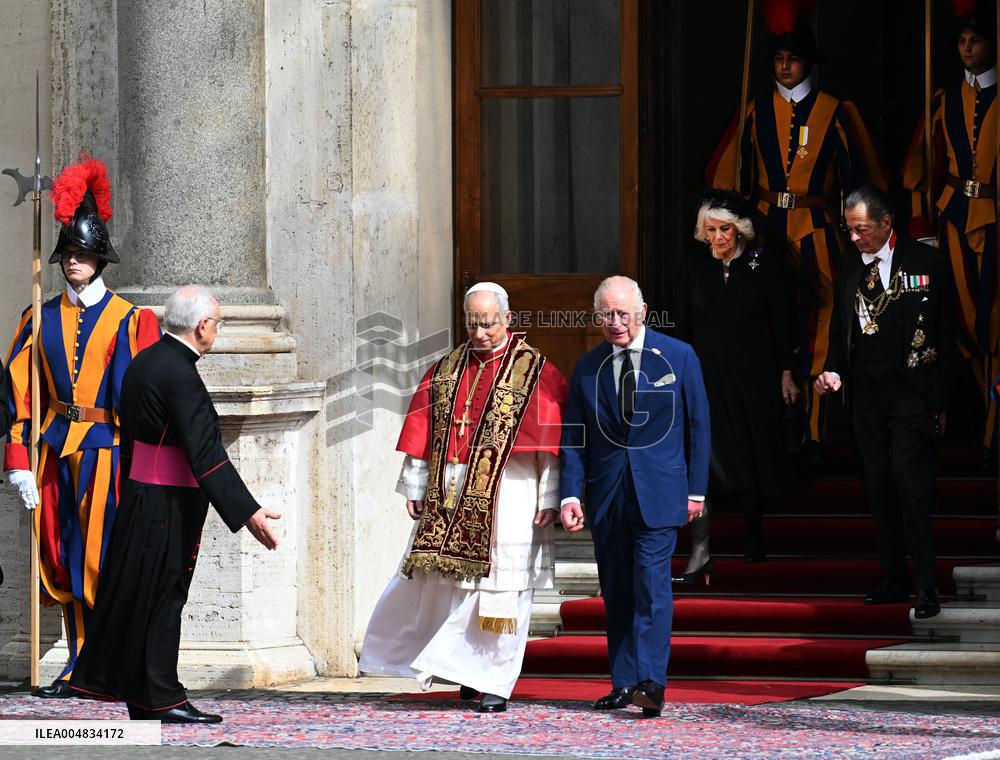 British Royal Couple And Pope Leo XIV At The Vatican