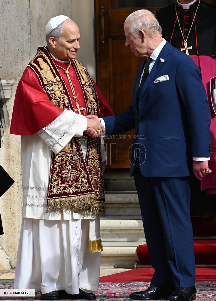 British Royal Couple And Pope Leo XIV At The Vatican